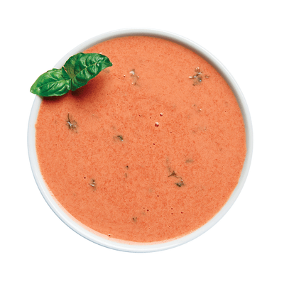 PRÉPARATION POTAGE TOMATES ET BASILIC