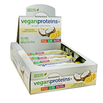 BOITE 12 BARRES VEGAN PROTEINS CITRON ET NOIX DE COCO