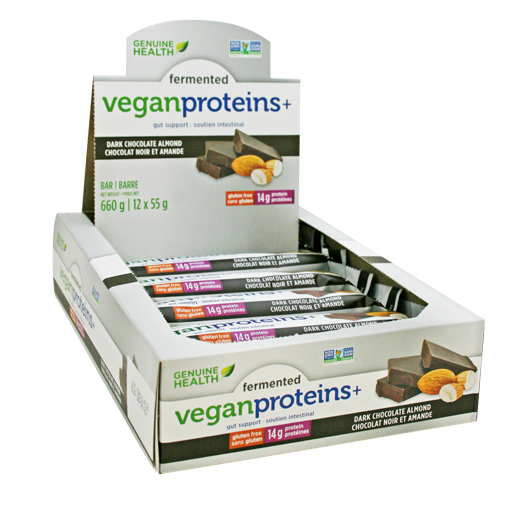 BOITES 12 BARRES VEGAN PROTEINS CHOCOLAT ET AMANDES