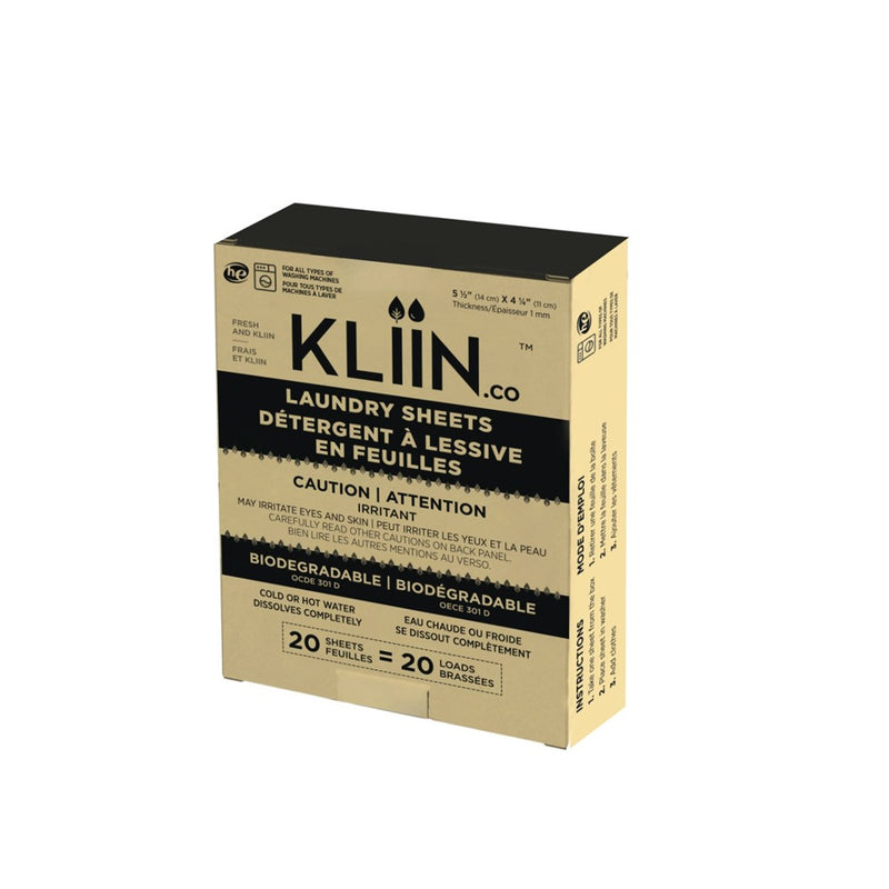 KLIIN DETERGENT LESSIVE FEUILLES 20UN