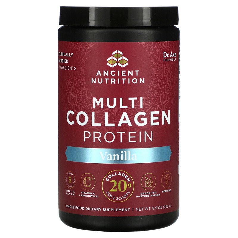 ANCIENT NUTRITION BOUILLON COLLAGENE OS VANILLE