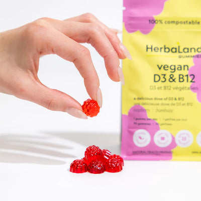 HERBALAND GUMMIES FOR ADULTS, D3 ET B12