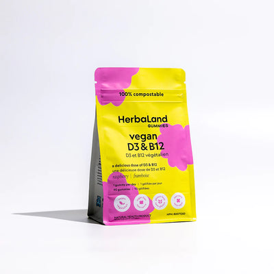 HERBALAND GUMMIES FOR ADULTS, D3 ET B12