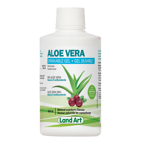 LAND ART ALOE VERA DRINKABLE GEL CRANBERRY