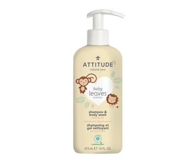 ATTITUDE SHAMPOING 2EN1 GEL NETTOYANT NECTAR POIRE