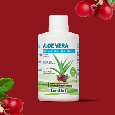 LAND ART ALOE VERA DRINKABLE GEL CRANBERRY