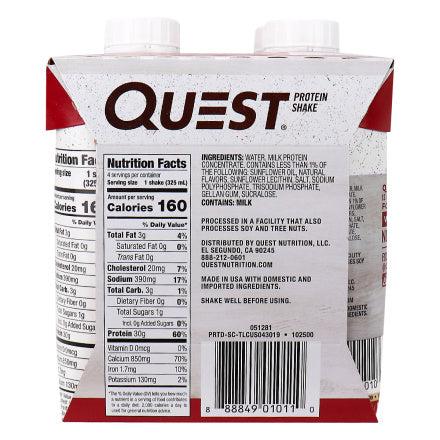 QUEST PROTEIN SHAKES CARAMEL 4 X 325 ML